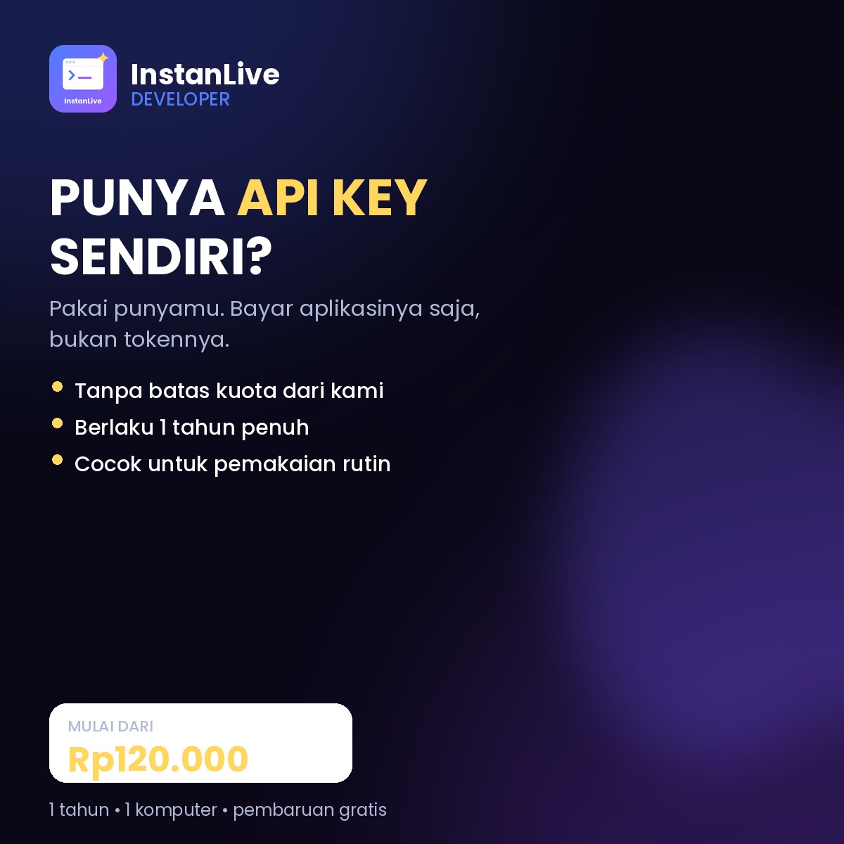 Lisensi Software Developer -  3 Bulan